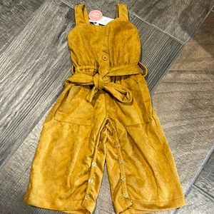 Suede Butterscotch Overalls